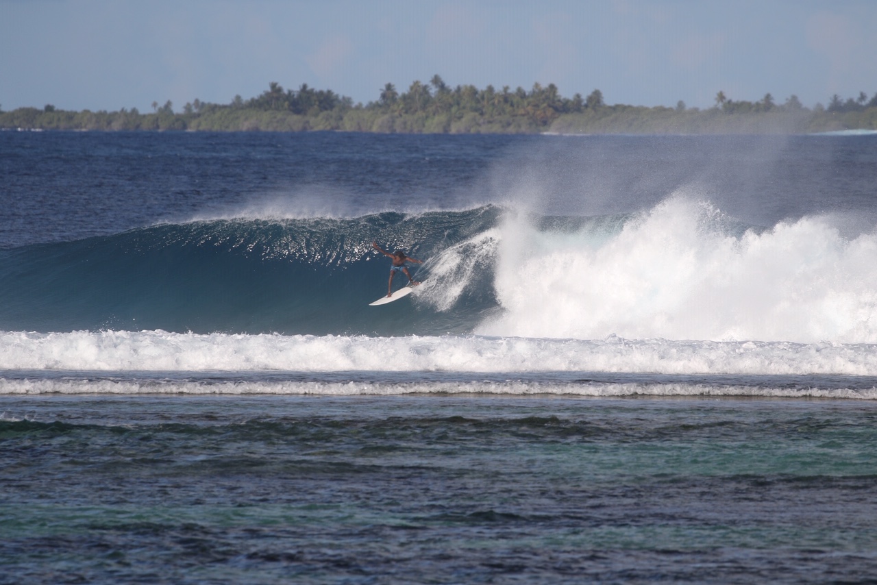 Surfing in Maldives