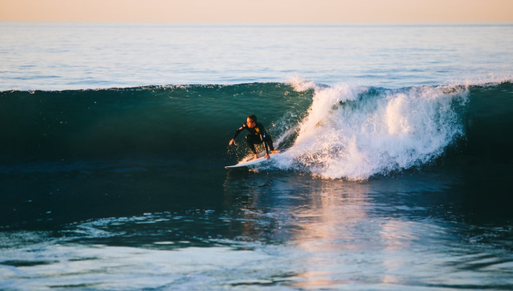 Surfing in Central atoll